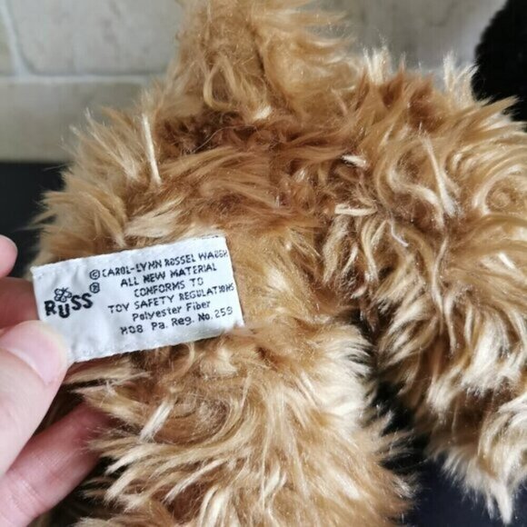 2 Retro Teddy Bears, Gregory Russ Bear and Jointed Ganz Panda Plush - Picture 3 of 6